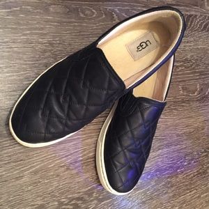 UGG Fierce Deco Quilted Leather Slip on Shoes